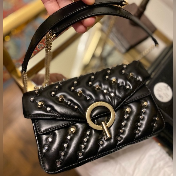 Sandro Crossbody studded leather Yza bag - Picture 3 of 14